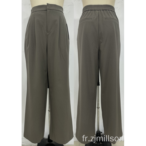 Pantalon de costume de la jambe droite de taille élastique